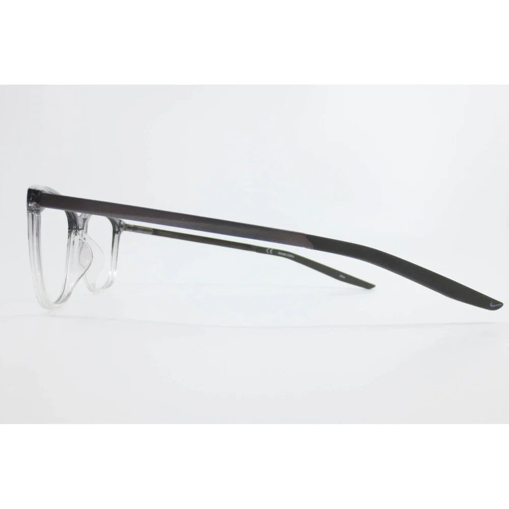 Nike 7284 025 Grey Clear Gradient Rectangular Eyeglasses Frames 54-16-145